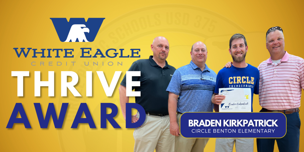 WHITE EAGLE CREDIT UNION THRIVE EMPLOYEE OF THE MONTH, BRADEN KIRKPATRICK