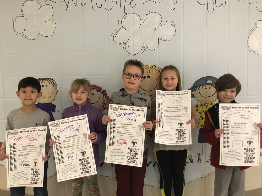 1st grade - Students of the Month for December #thrivein375