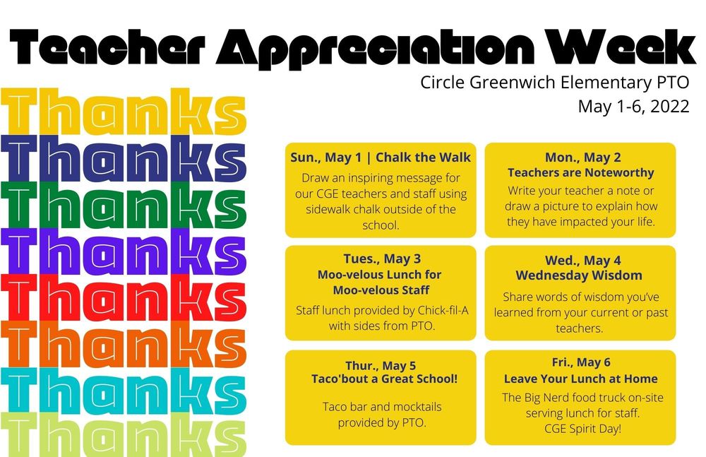 Teacher Appreciation Week | Circle Greenwich Elementary