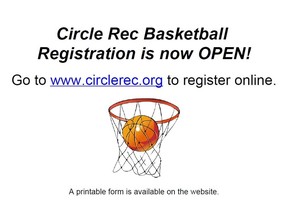 Circle Rec Basketball Registration #thrivein375