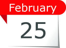 CHS EVENTS:TUESDAY FEB. 25, 2020