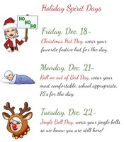 Holiday Spirit Days #thrivein375